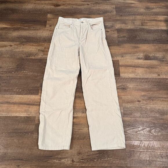 Cotton:On Corduroy High-Rise Straight Jeans Size 6 Cream Minimalist Capsule - Picture 1 of 11